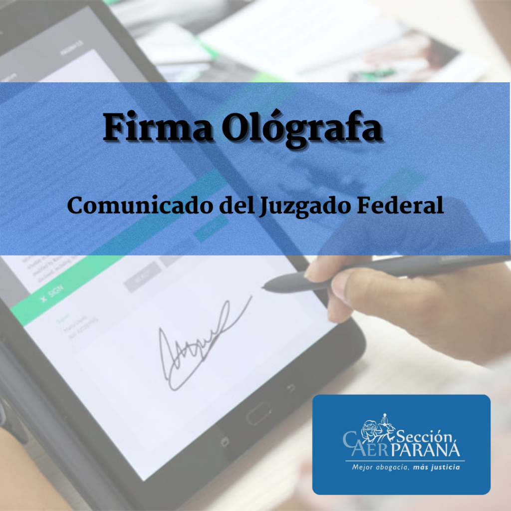 Acerca De La Firma Ológrafa Caer Paraná 4452